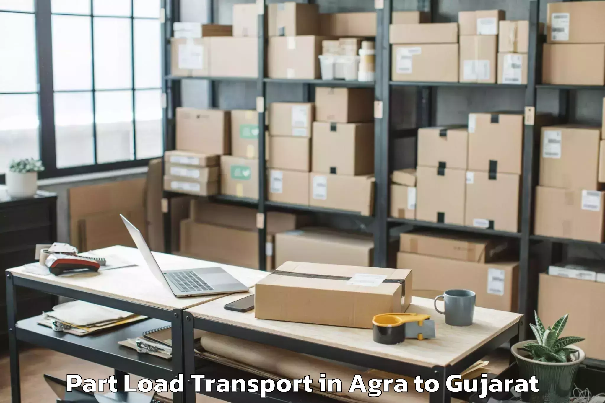 Professional Agra to Gondal Part Load Transport